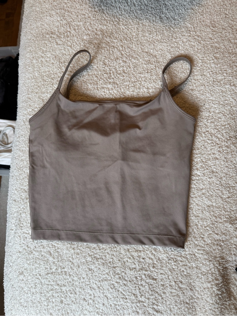 H&M move Taupe Slim-Strap Square Neck Camisole